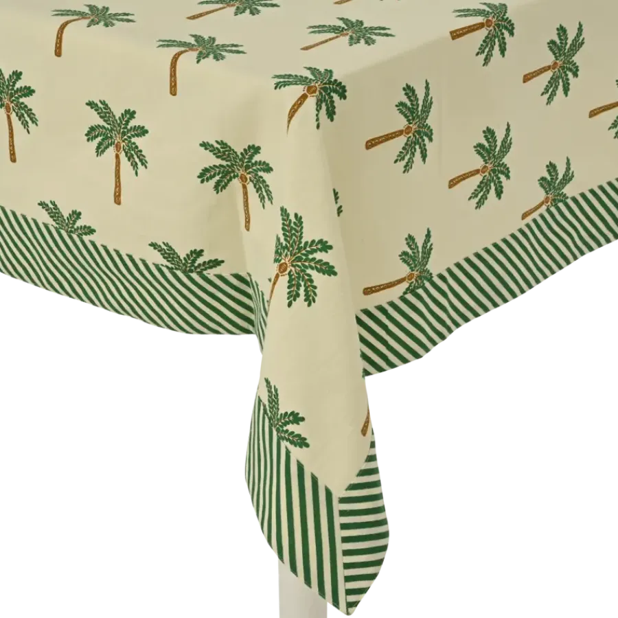 Decoris Tafelkleed katoen palmbomen 140x180 cm