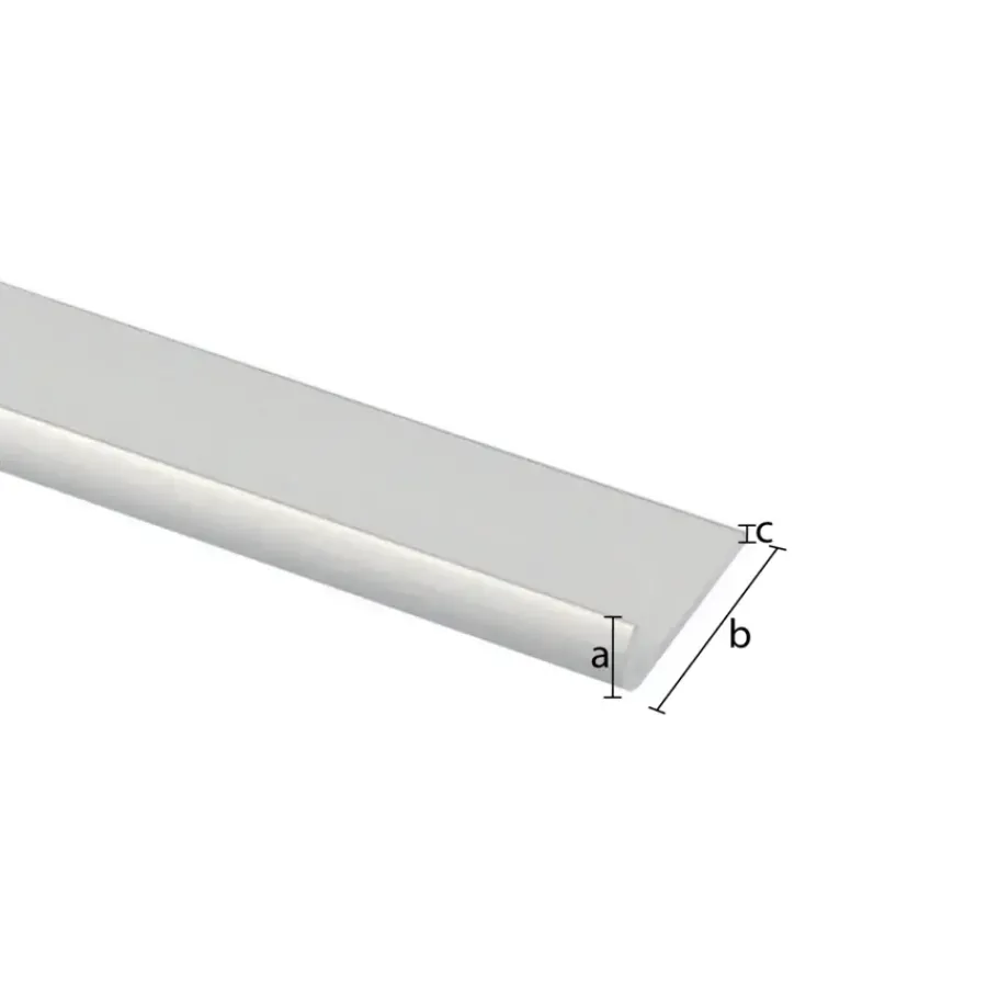 Geen Tafelrand aluminium mat zilver 18x1000x1,5mm