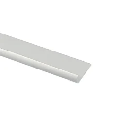Geen Tafelrand aluminium mat zilver 25x1000x1,5mm