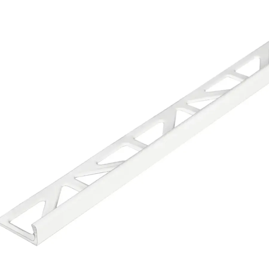 Geen Tegelprofiel haaks aluminium wit 10 mm 300 cm