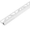 Geen Tegelprofiel kwartrond aluminium wit 10 mm 300 cm