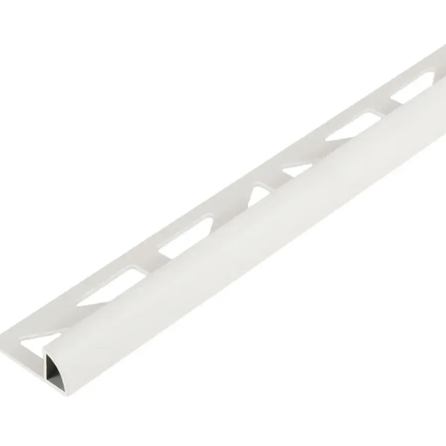 Geen Tegelprofiel kwartrond PVC wit 10 mm 300 cm