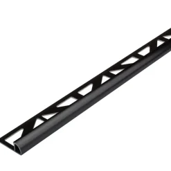 Geen Tegelprofiel kwartrond PVC zwart 10 mm 300 cm