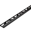Geen Tegelprofiel kwartrond PVC zwart 8 mm 300 cm