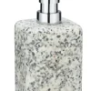 Geen Terrazzo zeepdispenser Polyresin wit/beige/grijs 240 ml