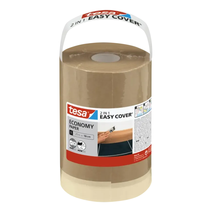 Tesa Easy Cover Economy S afdekpapier 18 cm x 25 m