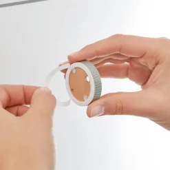 Tesa Ekkro bekerhouder verchroomd met gesatineerd glas