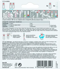Tesa Powerstrips klevende spijker verstelbaar draagkracht 1 kg 4 stuks