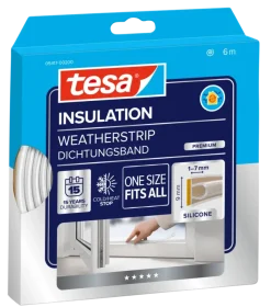 Tesa Premium Tochtband O-profiel zelfklevend transparant 6m