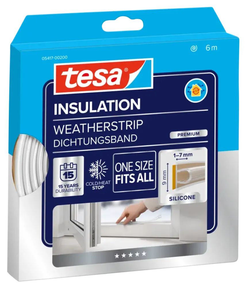 Tesa Premium Tochtband O-profiel zelfklevend transparant 6m