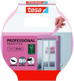 Tesa Professional Sensitive schilderstape roze 25 mm x 25 m