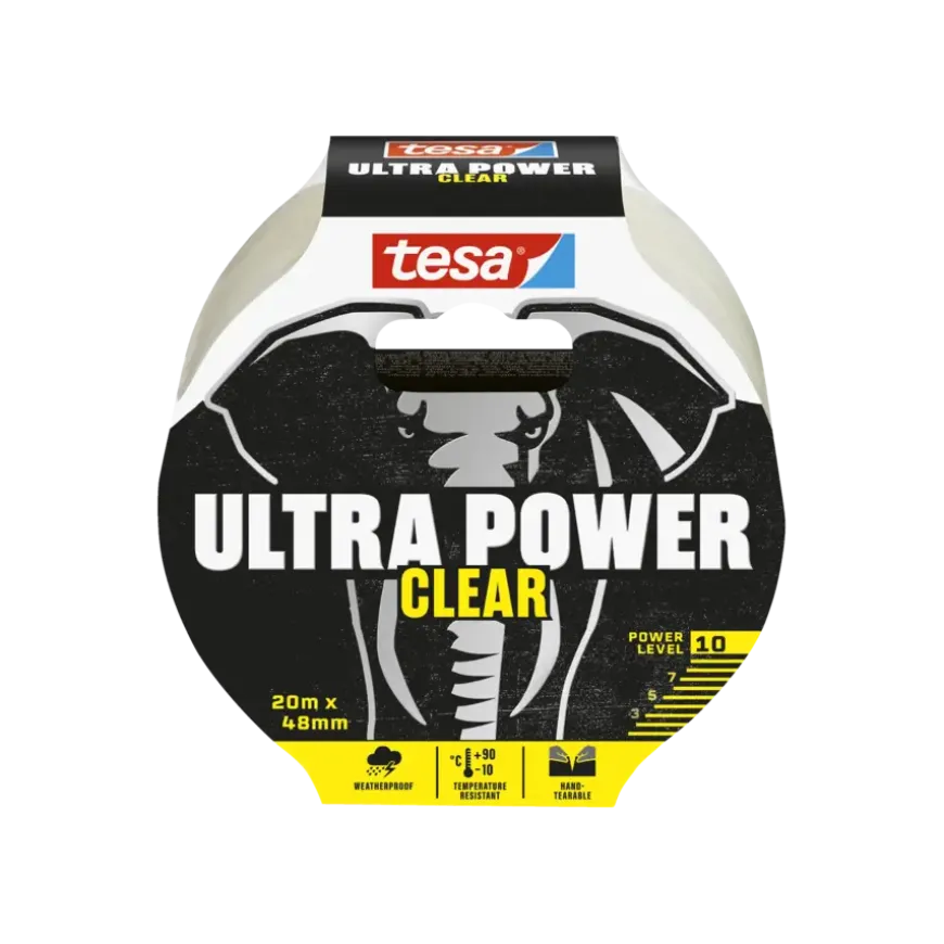 Tesa Ultra Power Extreme Repair ducttape transparant 48 mm x 20 m