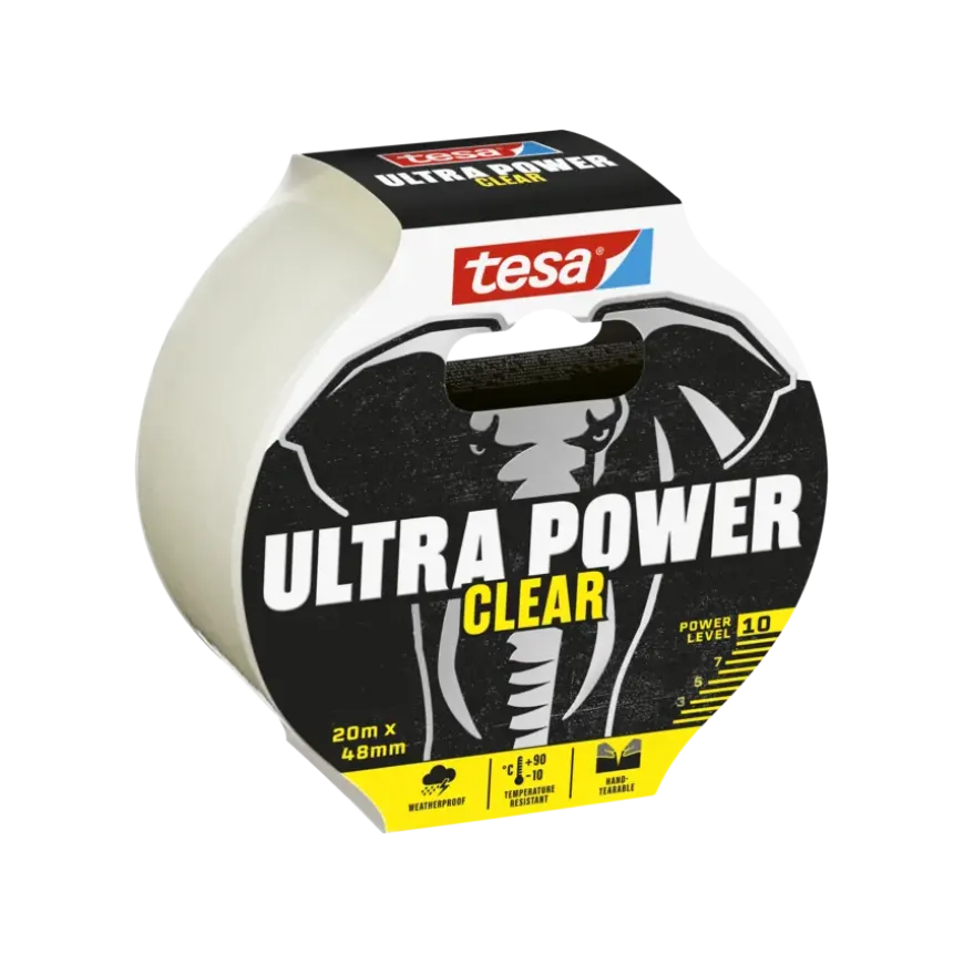 Tesa Ultra Power Extreme Repair ducttape transparant 48 mm x 20 m