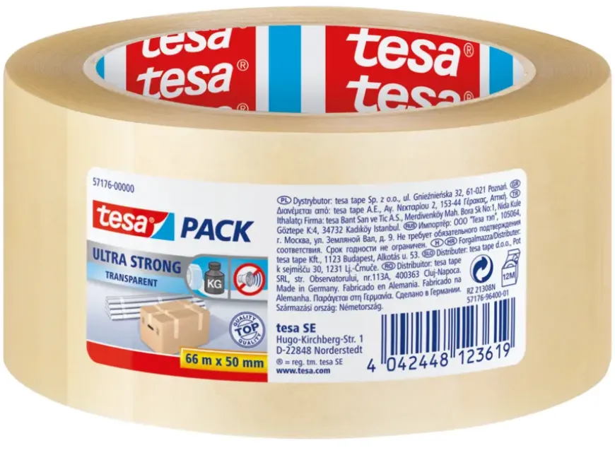 Tesa Ultra Strong verpakkingstape transparant 66 m x 50 mm
