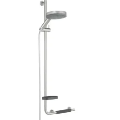 Tiger Boston comfort & safety doucheglijstang met greep links geborsteld RVS
