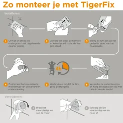 Tiger Boston hoekplanchet mat chroom