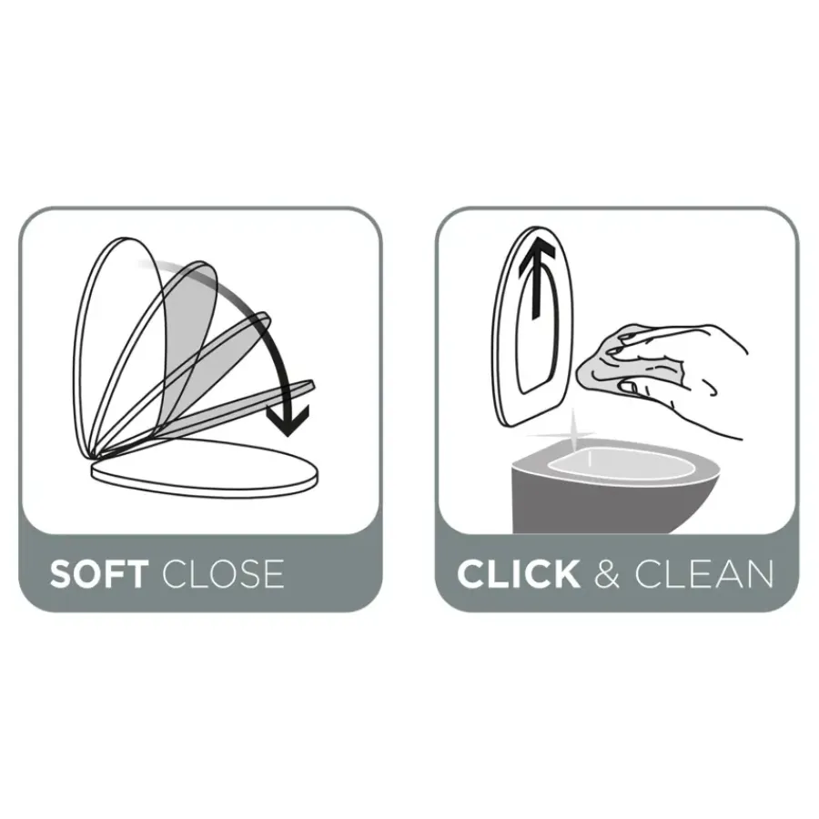 Tiger Boston wc bril wit/chroom met softclose en quick release