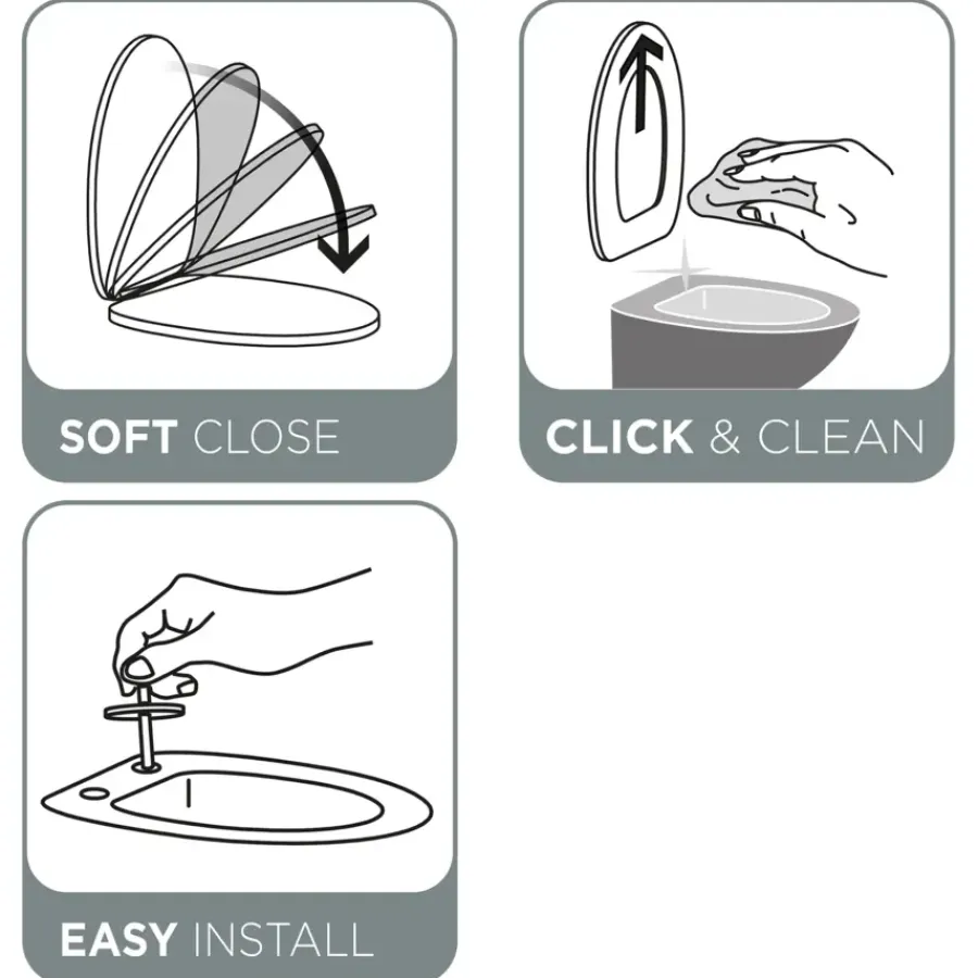 Tiger Carter Toiletbril Duroplast Wit met softclose - in een D-vorm
