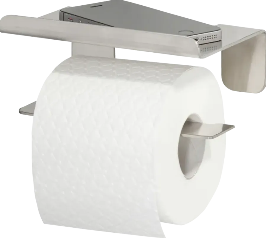 Tiger Colar toiletrolhouder met plateau RVS