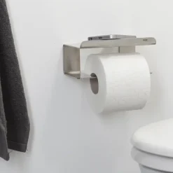 Tiger Colar toiletrolhouder met plateau RVS
