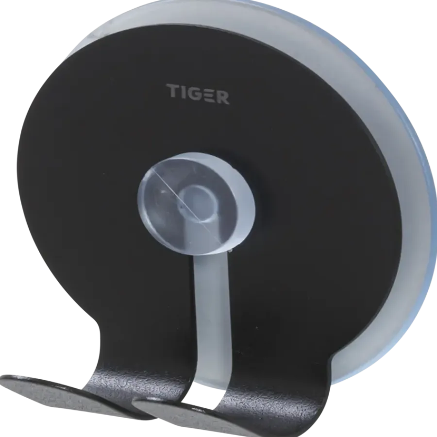 Tiger dubbele zuignap-haak Twin transparant/zwart