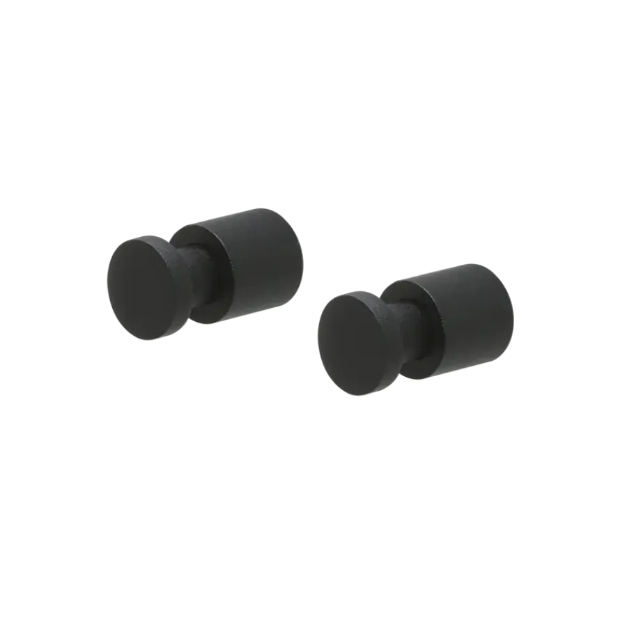 Tiger haken set van 2 Pico mat zwart RVS