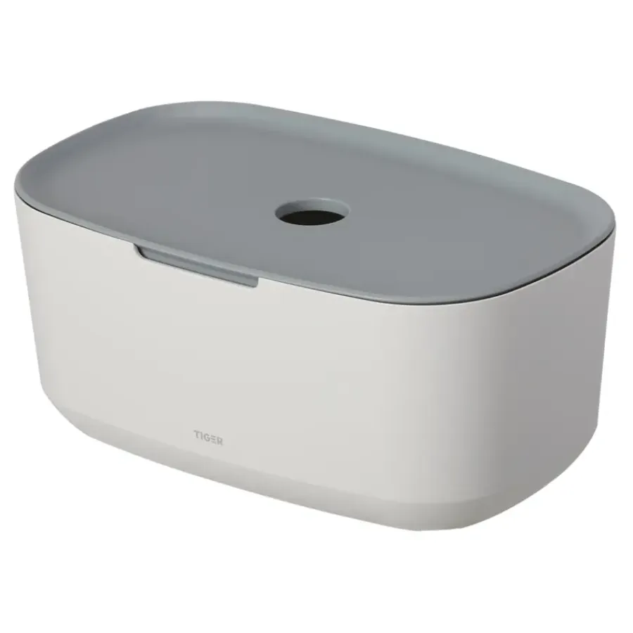 Tiger Opbergbox TESS met deksel wit/lichtgrijs