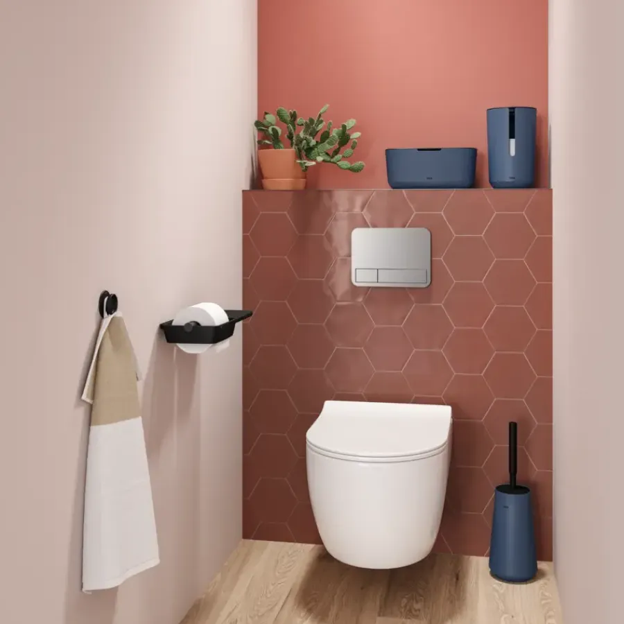 Tiger Opbergbox TESS met deksel blauw/zwart