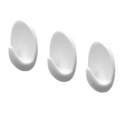 Tiger ophang haak Baseline Oval Large wit ABS set van 3