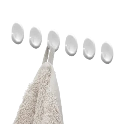 Tiger ophang haak Baseline Oval small wit ABS set van 6