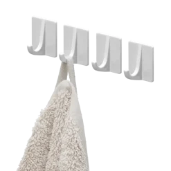 Tiger ophang haak Baseline Rectangle medium wit ABS set van 4