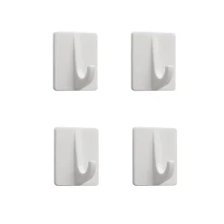 Tiger ophang haak Baseline Rectangle medium wit ABS set van 4