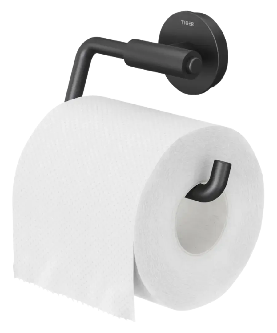 Tiger Orion toiletrolhouder zonder klep - Zwart
