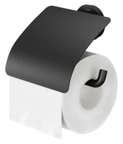 Tiger Orion Toiletrolhouder met klep - Zwart