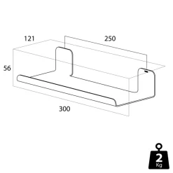 Tiger planchet Colar 30 cm Zwart