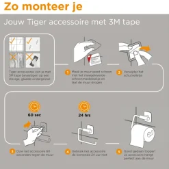 Tiger Reserverolhouder Colar RVS