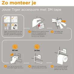 Tiger reserverolhouder Colar Zwart