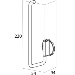 Tiger Reserverolhouder Tune Hangend inox zwart