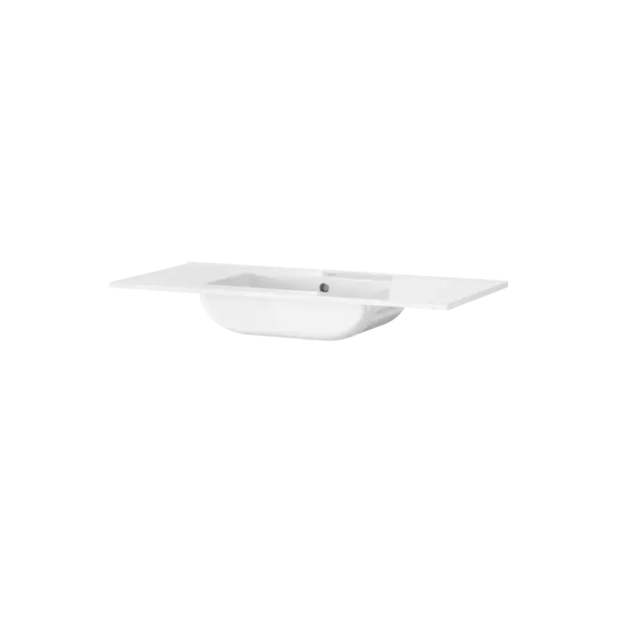 Tiger T-Line Oval inbouwwastafel 101 cm meubel wit