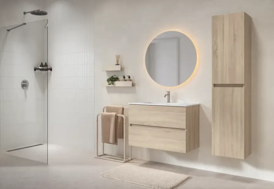 Tiger T-Line Quadro inbouwwastafel 81 cm meubel wit