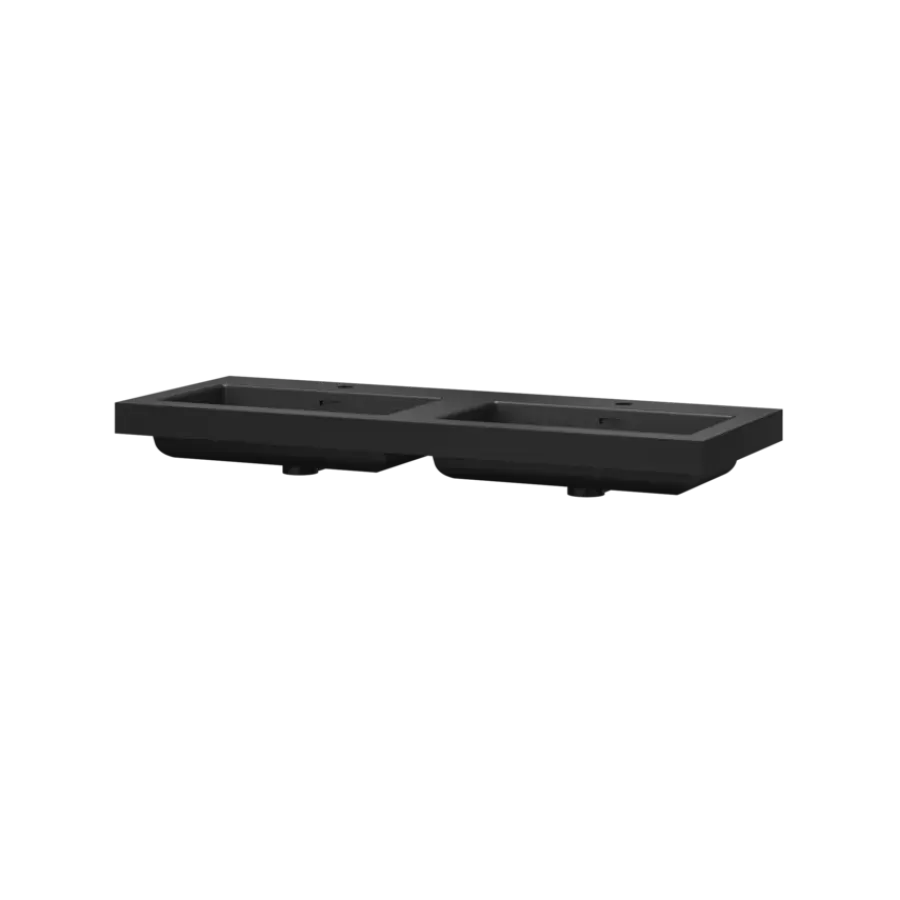 Tiger T-Line Quadro opbouwwastafel 120 cm mat zwart