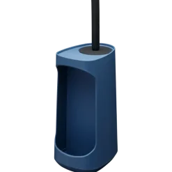 Tiger Toiletborstelhouder TESS met opbergfunctie vrijstaand en Swoop borstel flexibel blauw/zwart