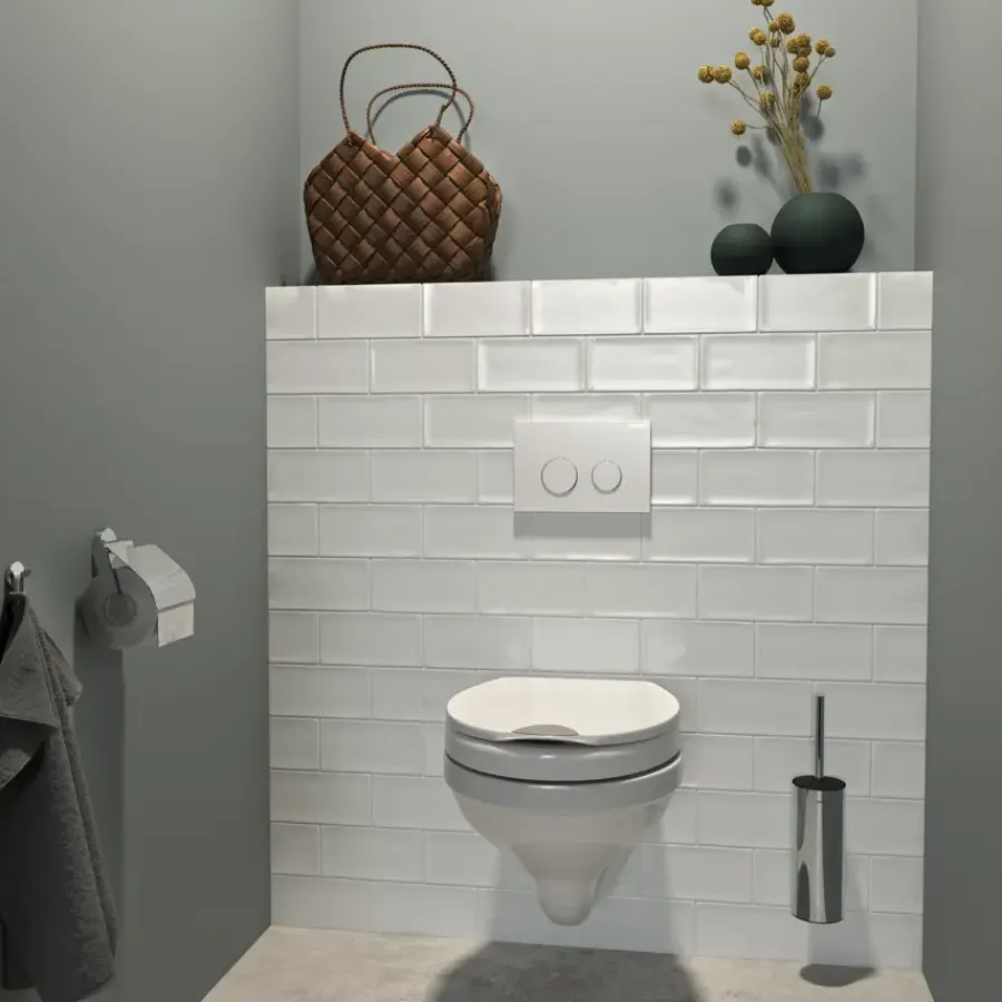 Tiger Toiletbril comfort care wit met deksel verhoogd