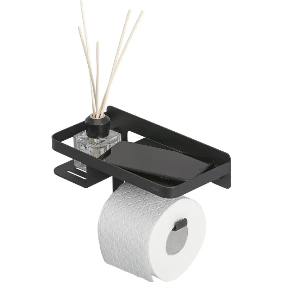 Tiger toiletrolhouder Caddy Zwart