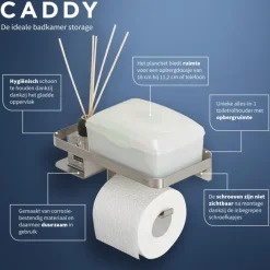 Tiger toiletrolhouder Caddy Rvs