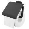 Tiger toiletrolhouder Carv met klep Zwart
