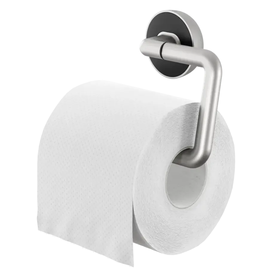 Tiger toiletrolhouder Cooper zonder klep RVS geborsteld / Zwart