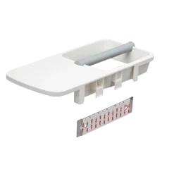 Tiger Toiletrolhouder TESS met planchet wit/lichtgrijs