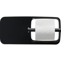 Tiger Toiletrolhouder TESS met planchet zwart/antraciet