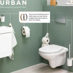 Tiger Toiletrolhouder Urban Wit met Klep